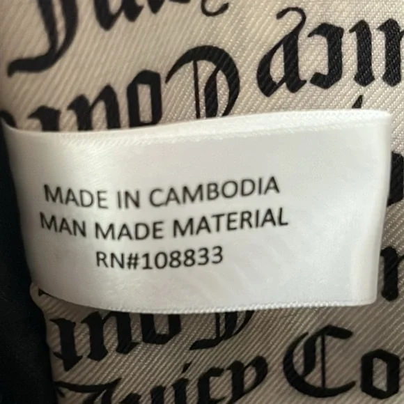 NEW Juicy Couture Liquorice Big Spender Studded Velvet Backpack - Picture 11 of 12